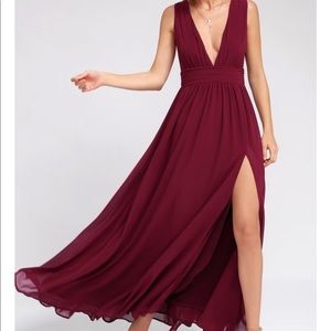NWOT Burgundy Floor Length Dress